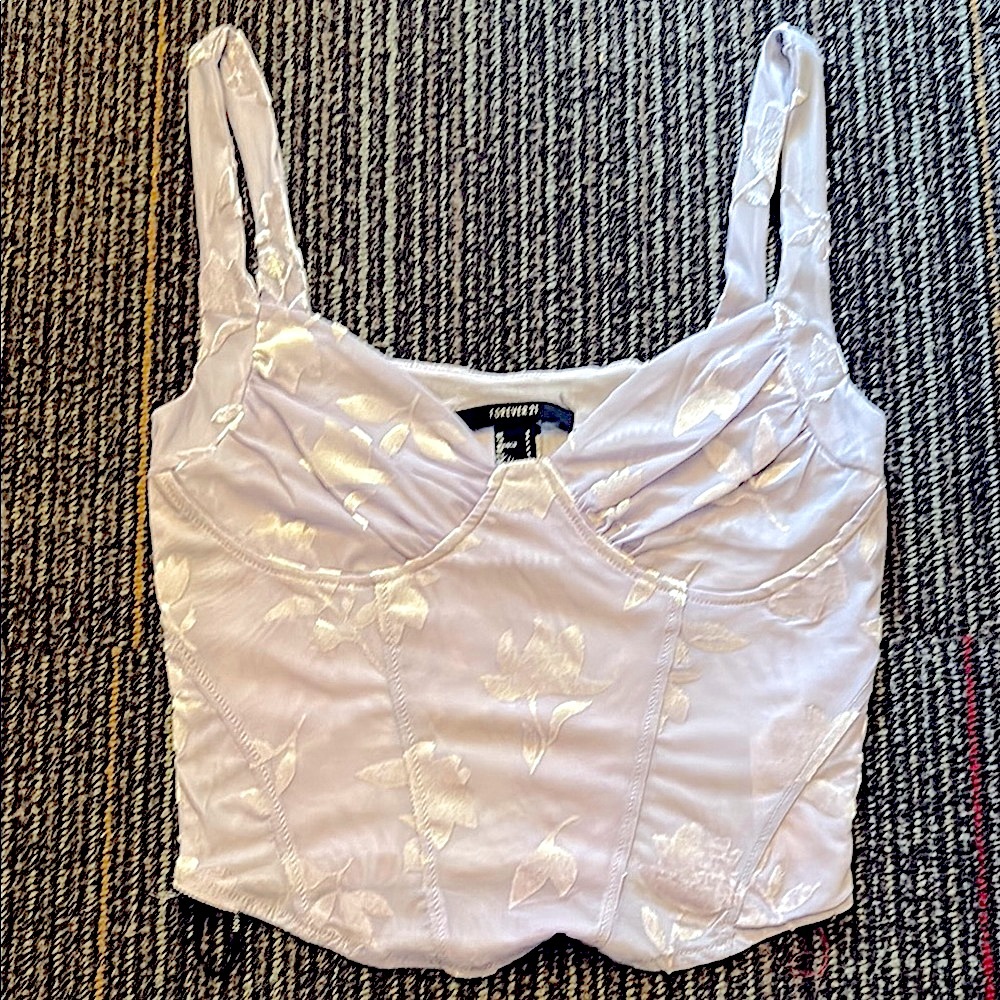 Forever 21 Light Purple Floral Top